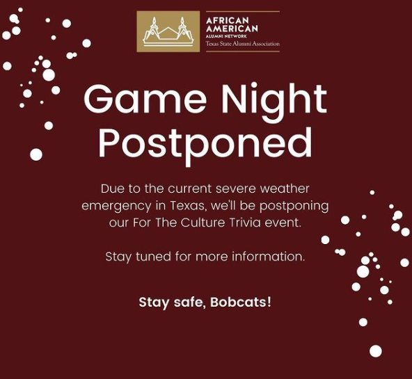 African American Alumni Network Game Night Postponed